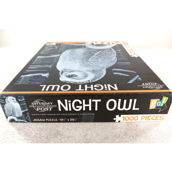 Night Owl The Saturday Evening Post 1000 Piece Jigsaw Puzzle by Go! - Picture 2 of 3